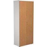 TC Group 4-Shelf Cupboard White/Nova Oak 800mm x 2000mm (527TT)