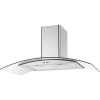 Essentials Curved Glass Hood Stainless Steel 900mm (527VK)