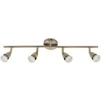 Saxby Amalfi Bar 4-Light Spotlight Antique Brass (527VX)