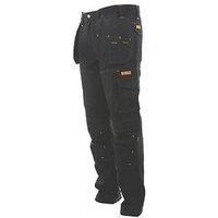DeWalt Logan Pro-Stretch Work Trousers Black 32" W 31" L (527XR)