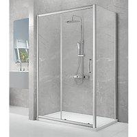 Triton Neo Eight Framed Rectangular Sliding Door Shower Enclosure Chrome 1200mm x 800mm x 1900mm (528TK)
