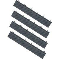 Swisstrax Ribtrax Pro Vented Garage Floor Tile Ramp Slate Grey 400mm x 63mm 4 Pack (530YU)