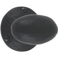 Smith & Locke Oval Mortice Knobs 56mm Pair Black (5310H)