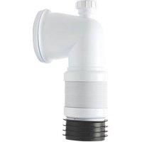 Euroflo Flexible 90 Angled Long Pan Connector White 400-730mm (5314R)
