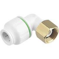 Flomasta Plastic Push-Fit Angled Tap Connector 15mm x 1/2" (531HY)