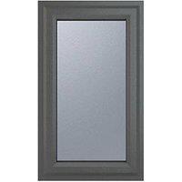 Crystal Right-Hand Opening Obscure Triple-Glazed Casement Anthracite on White uPVC Window 610mm x 820mm (531JM)