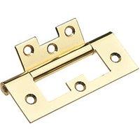 Smith & Locke Polished Brass Flush Hinges 100mm x 59.5mm 2 Pack (531PX)