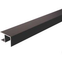 Multipanel Type 100 Flush Corner Matt Black 2450mm x 11mm (531YT)