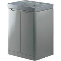 Floorstanding Vanity Unit & Basin Gloss White 605mm x 460mm x 840mm (532PJ)