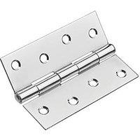 Smith & Locke Polished Chrome Fixed Pin Butt Hinges 100mm x 71mm 2 Pack (532PY)