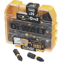 DeWalt 6.35mm 25mm Hex Shank PH2 Impact Torsion Screwdriver Bits 25 Pack (533HP)