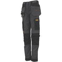 DeWalt Roseville Womens Work Trousers Grey/Black Size 10 31" L (533JE)