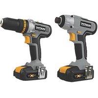 Titan TTI884COM/TTI885IPD 18V 2 x 2.0Ah Li-Ion TXP Cordless Twin Pack (533PV)