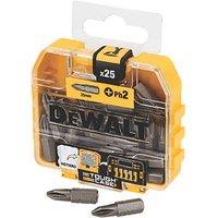 DeWalt 6.35mm 25mm Hex Shank PH2 Screwdriver Bit Box 25 Pack (5347R)