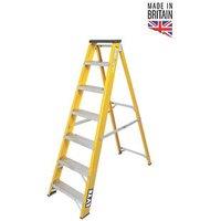 Lyte Fibreglass 1.435m 7 Step Swingback A Frame Step Ladder (534FH)