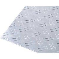 Rothley Checkerplate Protective Door Plate Aluminium 250mm x 500mm x 1.5mm (535JP)