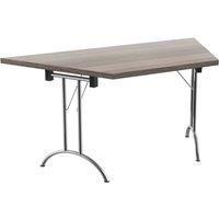 TC Group One Union Trapezoidal Folding Table Grey Oak/Silver 1600mm x 800mm (535TT)