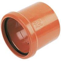 FloPlast Push-Fit Single Socket Underground Pipe Coupling 110mm (53622)