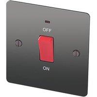 LAP 45A 1-Gang DP Cooker Switch Black Nickel with LED (5367P)