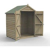 Forest 4Life 6' x 4' (Nominal) Apex Overlap Timber Shed with Base (536FL)