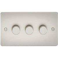 Knightsbridge 3-Gang 2-Way LED Intelligent Dimmer Switch Pearl (536PY)