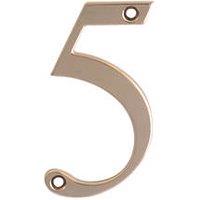 Fab & Fix Door Numeral 5 Gold 80mm (5377P)