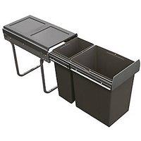 Hafele Kitchen Cabinet Pull-Out Bin Grey 30Ltr (537JY)