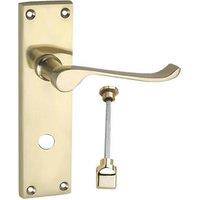Smith & Locke Fire Rated WC Door Handles Pair Polished Brass (5382P)