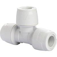 Hep2O Plastic Push-Fit Equal Keyless Tee 15mm 10 Pack (538RE)