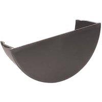 FloPlast Half Round Internal Stop End Anthracite Grey 112mm (539KJ)