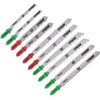 Erbauer Wood Jigsaw Blades 10 Piece Set (539PH)