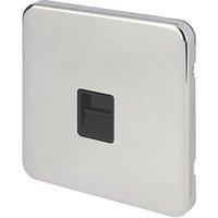 Schneider Electric Lisse Deco 1-Gang Slave Polished Chrome with Black Inserts (540FF)