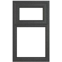 Crystal Top Opening Clear Double-Glazed Casement Anthracite on White uPVC Window 610mm x 1040mm (540JK)