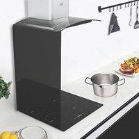 Cooke & Lewis 57cm Induction Hob, Hood & Splashback Black (540KH)