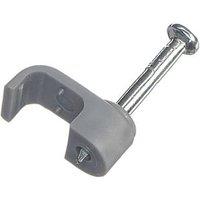 Vimark Grey Flat Single Twin & Earth Cable Clips 1mm 100 Pack (540VT)