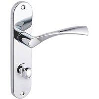 Smith & Locke Bude Fire Rated WC Door Handles Pair Polished Chrome (542HY)