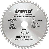 Trend CSB/21048 Wood Circular Saw Blade 210mm x 30mm 48T (542XG)