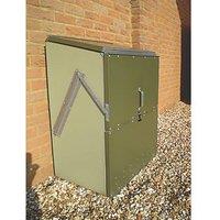 Trimetals Senturion 151319 2' 6" x 1' 6" (Nominal) Metal Gas Cylinder Storage with Base Green (54334)