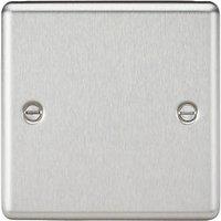 Knightsbridge 1-Gang Blanking Plate Brushed Chrome (543TY)