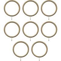 Renaissance Antique Brass Metal Curtain Rings 28mm 8 Pack (544CK)