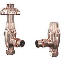 ETAL Ealing 15mm x 1/2" Copper Angled Thermostatic Radiator (544RT)