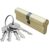 Smith & Locke Fire Rated 1 Star Double Double Cylinder Lock 45-50 (95mm) Polished Brass (544TE)
