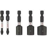 Bosch Impact Control Screwdriver Bits & Nutsetters 5 Piece Set (545FW)