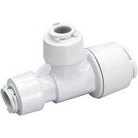 FloPlast FloFit+ Plastic Push-Fit Reducing Tee 15mm x 10mm x 10mm (545PY)
