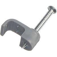 Vimark Grey Flat Single Twin & Earth Cable Clips 1.5mm 100 Pack (545VT)