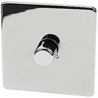Crabtree Platinum 1-Gang 2-Way Dimmer Switch Polished Chrome (54659)