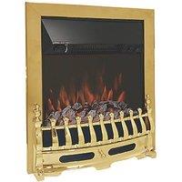 Be Modern Bayden Brass Remote Control Easy to Install Electric Inset Fire 483mm x 196mm x 593mm (546TT)