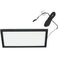 VEW Slim Rectangular LED Cabinet Lights Black 6W 280lm 3 Pack (547TW)