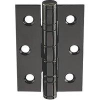 Smith & Locke Black Grade 7 Fire Rated Ball Bearing Hinges 76mm x 51mm 2 Pack (5486K)
