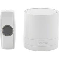 Byron Battery-Powered Wireless Door Chime Kit White (548HF)